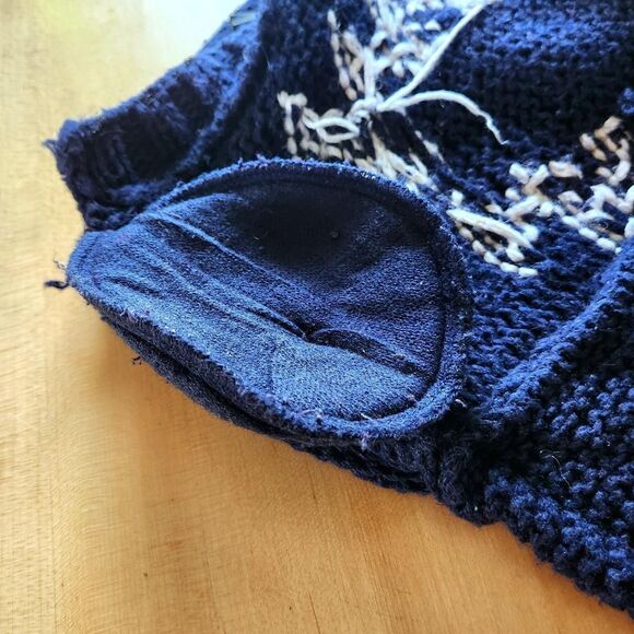 Vintage 1980s Oversized Geometric Chunky Knit Sweater: Liz Claiborne, Women's M - Picture 6 of 8